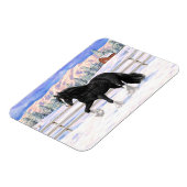 Magnet Flexible Black Gypsy Vanner Irlandais Cob Brouillon Cheval  (Côté Gauche)
