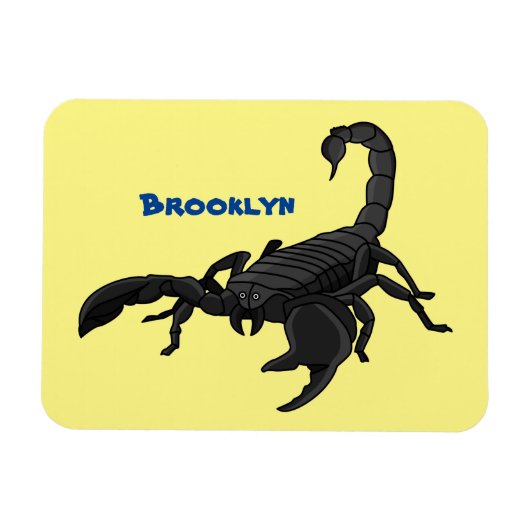 Magnet Flexible Black hungry scorpion (Horizontal)