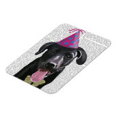 Magnet Flexible Black Labrador Avec Casquette de fête (Côté Gauche)