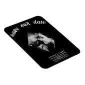 Magnet Flexible Black Minimal Diamond Photo Wedding Enregistrer la (Côté Droit)