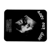 Magnet Flexible Black Minimal Diamond Photo Wedding Enregistrer la (Horizontal)