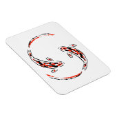 Magnet Flexible Black & Red Japanese Koi Fish Artistic (Côté Droit)