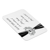 Magnet Flexible Black Ribbon Argent Swans Enregistrer le aimant Da (Côté Droit)