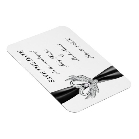 Magnet Flexible Black Ribbon Argent Swans Enregistrer le aimant Da (Côté Droit)