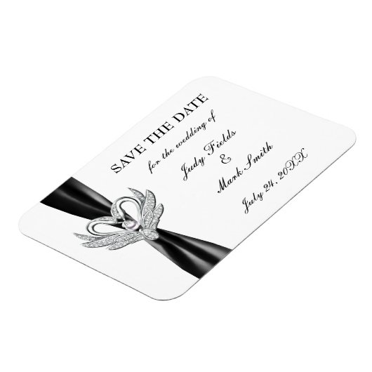 Magnet Flexible Black Ribbon Argent Swans Enregistrer le aimant Da (Côté Gauche)