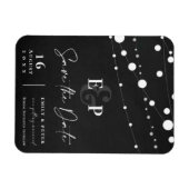 Magnet Flexible Black String Lights Monogramme Mariage Enregistrer (Horizontal)