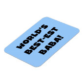 Magnet Flexible Black Text Meilleurs T-shirts et cadeaux Baba (Côté Gauche)