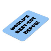 Magnet Flexible Black Text Meilleurs T-shirts et cadeaux de Beppe (Côté Gauche)