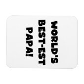 Magnet Flexible Black Text World's Best of Papa Tshirts and Gifts (Horizontal)