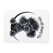 Magnet Flexible Black Toy Poodle IAAM (Horizontal)