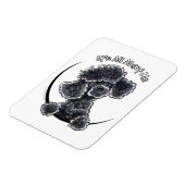 Magnet Flexible Black Toy Poodle IAAM (Côté Gauche)