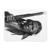 Magnet Flexible Black & White Geronimo (Horizontal)