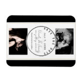 Magnet Flexible Black White Gold Modern Minimal Enregistrer la dat (Horizontal)