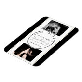 Magnet Flexible Black White Gold Modern Minimal Enregistrer la dat (Côté Gauche)