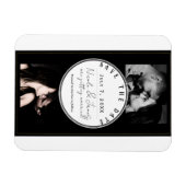 Magnet Flexible Black White Gold Modern Minimal Enregistrer la dat (Horizontal)