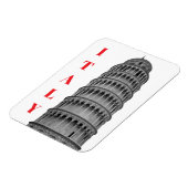 Magnet Flexible Black White Leaning Tower of Pisa Italy (Côté Gauche)
