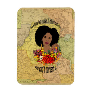 Magnet Flexible Black Woman African Proverbs cite l'art de la sage