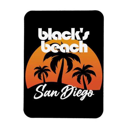 Magnet Flexible Black's Beach, San Diego (Vertical)