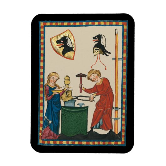 Magnet Flexible Blacksmith Forge Casque Art Médiéval (Vertical)