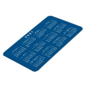 Magnet Flexible Blanc 2021 Calendrier Turquoise Arrière - plan ble (Côté Gauche)