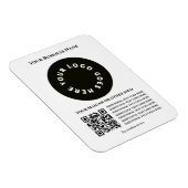 Magnet Flexible Blanc avec code QR ajoutez votre propre texte et l (Côté Droit)