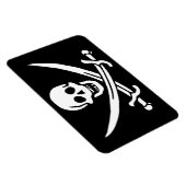 Magnet Flexible Blanc, Drapeau Pirate Calico Jack, Crâne & Cutlass (Côté Droit)