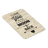 Magnet Flexible Blanc Faux Bois Vous Aiment À La Lune (Côté Droit)