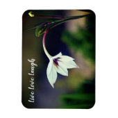 Magnet Flexible Blanc Gladiolus Garden Fleur Motivation (Vertical)