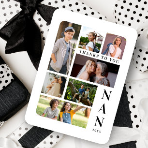 Magnet Flexible Blanc Noir Classique 7 Multi Photos Collage Famill