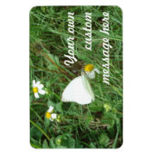 Magnet Flexible Blanc sur vert Personnalisé (Vertical)