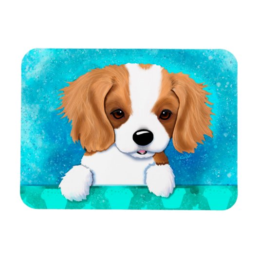 Magnet Flexible Blenheim Cavalier Spaniel Chiot (Horizontal)