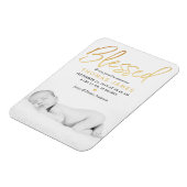 Magnet Flexible "Blessed" Gold Foil Photo Birth Announcement (Côté Gauche)
