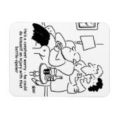 Magnet Flexible Blessure avec un ouvre-bouteille (Horizontal)