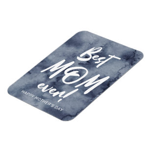 Magnet Flexible Bleu Aquarelle Splash Meilleure Maman Fête des Mèr