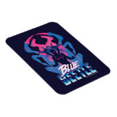 Magnet Flexible Bleu Beetle Rétrowave contre graphique (Côté Droit)