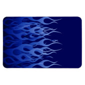 Magnet Flexible Bleu cool sur Blue Racing Flames décorative (Horizontal)