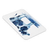 Magnet Flexible Bleu de cobalt Animaux de ferme - Vache (Côté Droit)