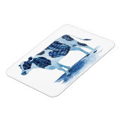 Magnet Flexible Bleu de cobalt Animaux de ferme - Vache (Côté Gauche)