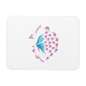 Magnet Flexible Bleu de Cornflower clair, Ciel Mégenta, Fille (Horizontal)