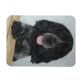 Magnet Flexible bleu english cocker spanial très mignon chien (Horizontal)
