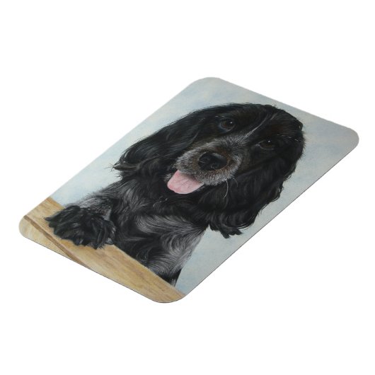 Magnet Flexible bleu english cocker spanial très mignon chien (Côté Gauche)