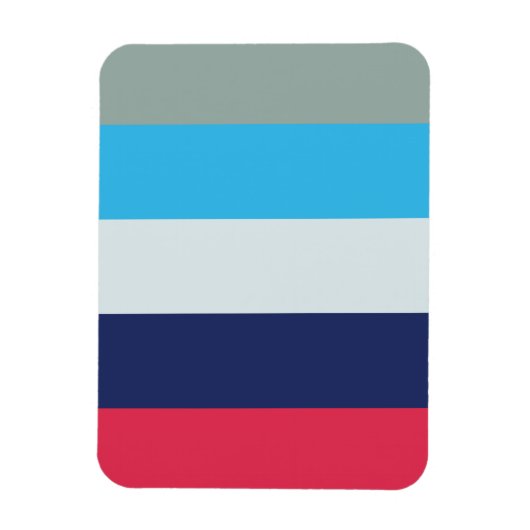Magnet Flexible Bleu Et Bourgogne (Vertical)