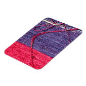 Magnet Flexible Bleu et rouge en soie thaïlandaise artisanale (Côté Gauche)