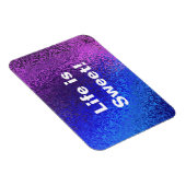 Magnet Flexible Bleu et violet brillant Abstrait vie est douce (Côté Droit)