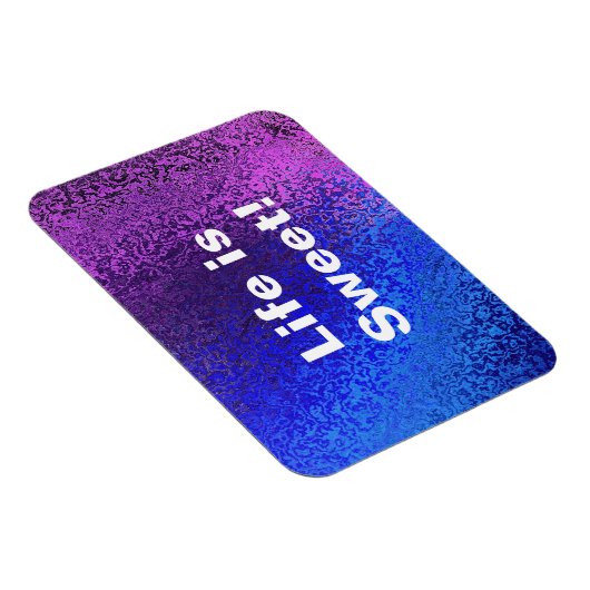 Magnet Flexible Bleu et violet brillant Abstrait vie est douce (Côté Droit)