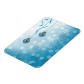 Magnet Flexible Bleu Faux Parties scintillant Ornements de Noël (Côté Gauche)