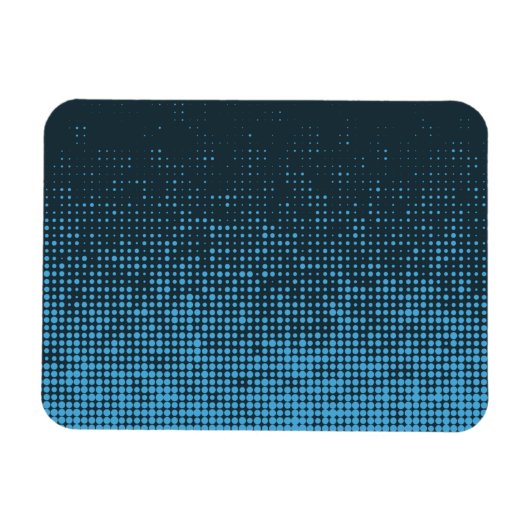Magnet Flexible Bleu, moderne, rétro, cool, motif à points tendanc (Horizontal)