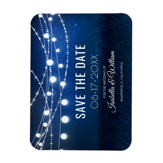 Magnet Flexible Bleu Night & Argent String Lights Enregistrer la d (Vertical)