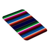 Magnet Flexible Bleu, Orange, Rose Chaud, Vert, Sarape Mexicaine (Côté Droit)