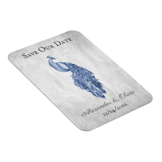 Magnet Flexible Bleu Peacock Enregistrer l'aimant Date (Côté Droit)